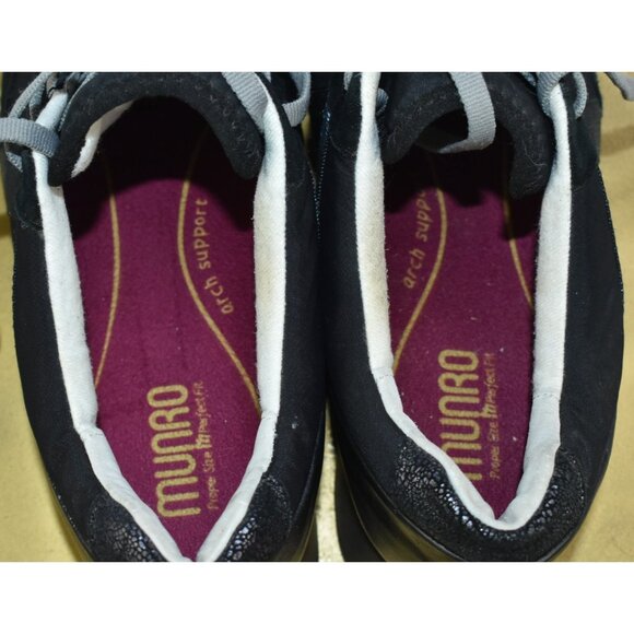 Munro Piper Womens Sneakers 9 M Comfort Walking Black Shimmer Shoes Lace Up - Picture 9 of 10